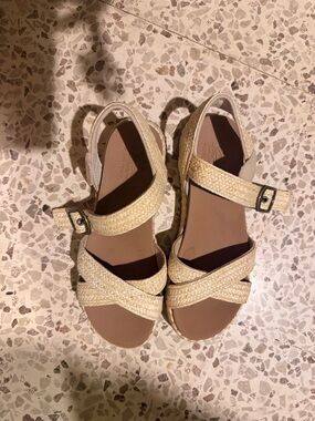 Skechers Women's Cream Braided Espadrille Sandals